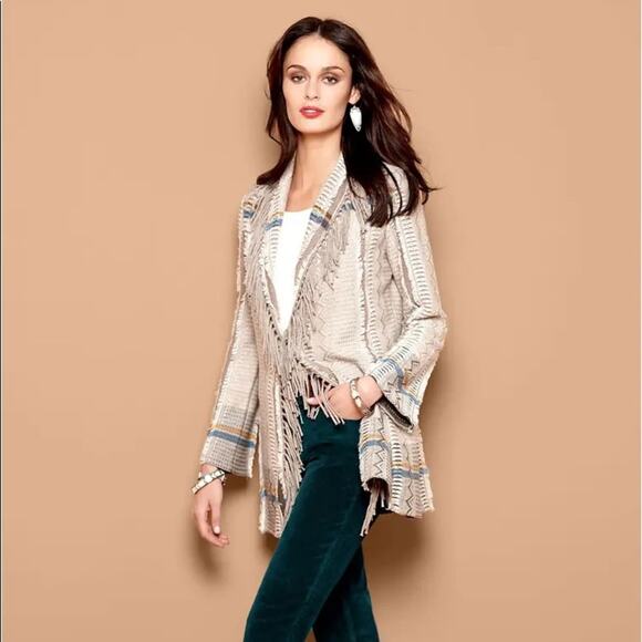 Nic + Zoe Fringed Shawl Collar Cardigan - Picture 9 of 10